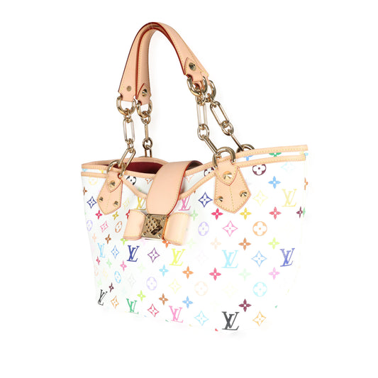 Louis Vuitton Louis Vuitton x Takashi Murakami White Monogram Multicolore Canvas Annie GM