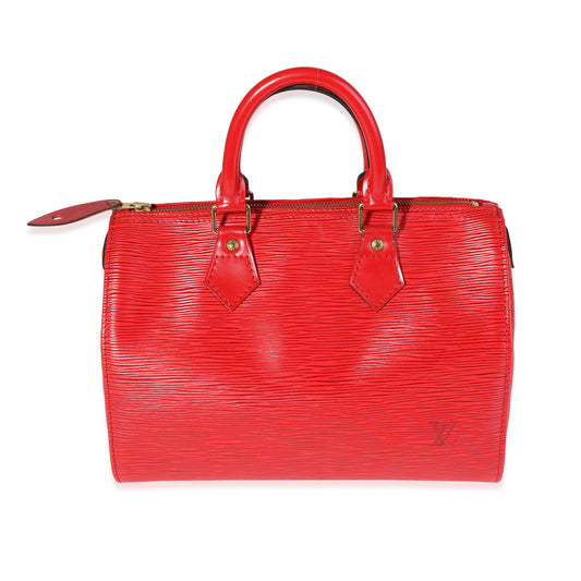 Louis Vuitton Louis Vuitton Red Epi Leather Speedy 25