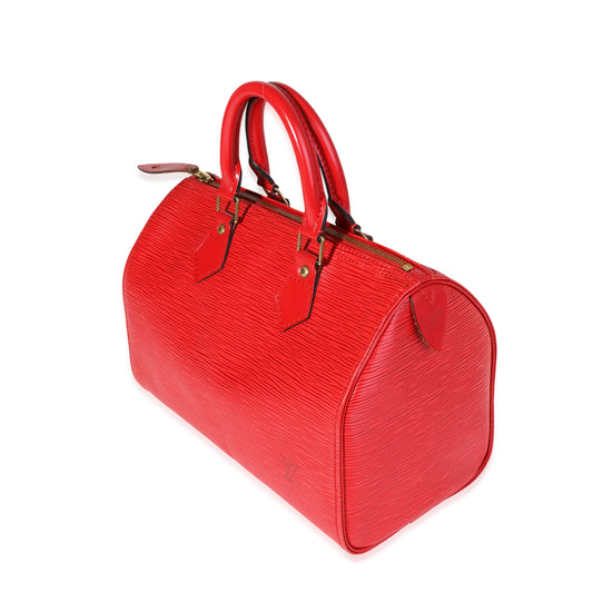 Louis Vuitton Louis Vuitton Red Epi Leather Speedy 25