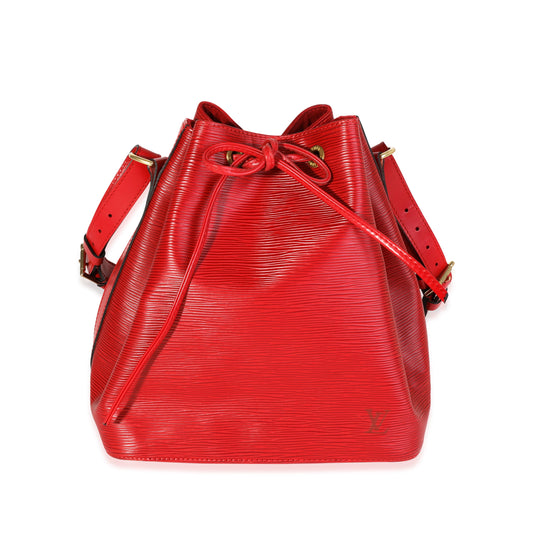 Louis Vuitton Louis Vuitton Red Epi Leather Petit Noé Bag