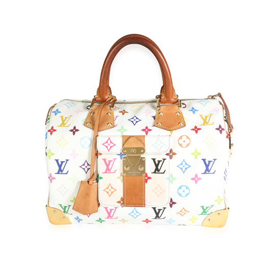 Louis Vuitton Louis Vuitton White Monogram Multicolore Speedy 30