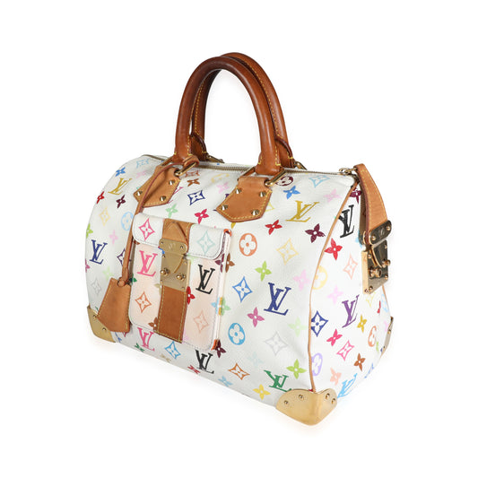 Louis Vuitton Louis Vuitton White Monogram Multicolore Speedy 30