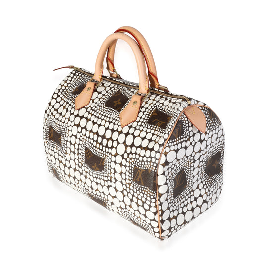 Louis Vuitton Louis Vuitton x Yayoi Kusama White Infinity Dots Monogram Canvas Speedy 30