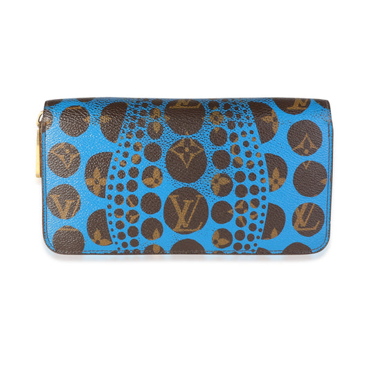 Louis Vuitton Louis Vuitton x Yayoi Kusama Blue Infinity Dots Monogram Canvas Zippy Wallet