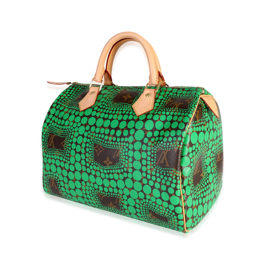Louis Vuitton Louis Vuitton x Yayoi Kusama Green Infinity Dots Monogram Canvas Speedy 30