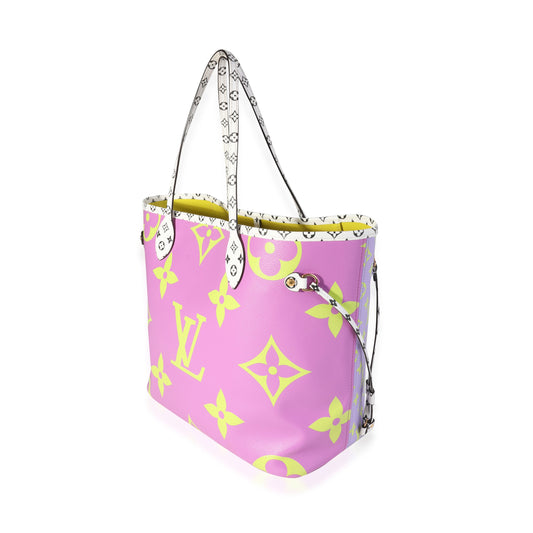 Louis Vuitton Louis Vuitton Purple & Green Giant Monogram Canvas Neverfull MM