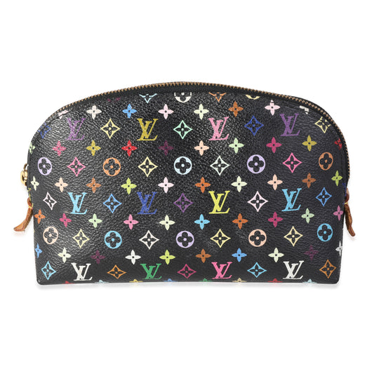 Louis Vuitton Louis Vuitton x Takashi Murakami Black Monogram Multicolore Cosmetic Pouch