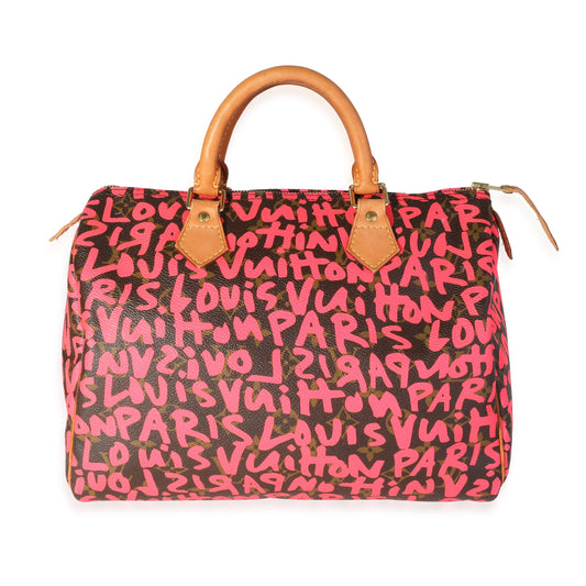 Louis Vuitton Louis Vuitton x Stephen Sprouse Pink Graffiti Monogram Canvas Speedy 30