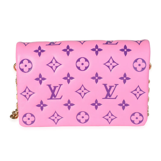 Louis Vuitton Louis Vuitton Pink Puffy Lambskin Pochette Coussin