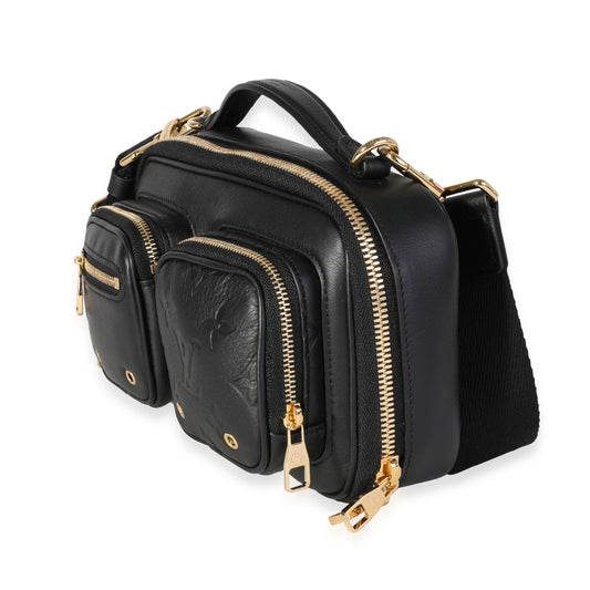 Louis Vuitton Louis Vuitton Black Calfskin Utility Crossbody
