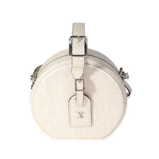 Louis Vuitton Metallic Gold Python Petite Boite Chapeau Bag