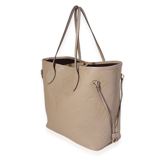 Louis Vuitton Louis Vuitton Tourterelle Monogram Empreinte Giant Neverfull MM