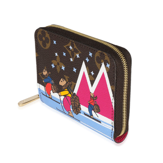 Louis Vuitton Christmas Animation Bears Skiing Monogram Canvas Zippy Coin Purse