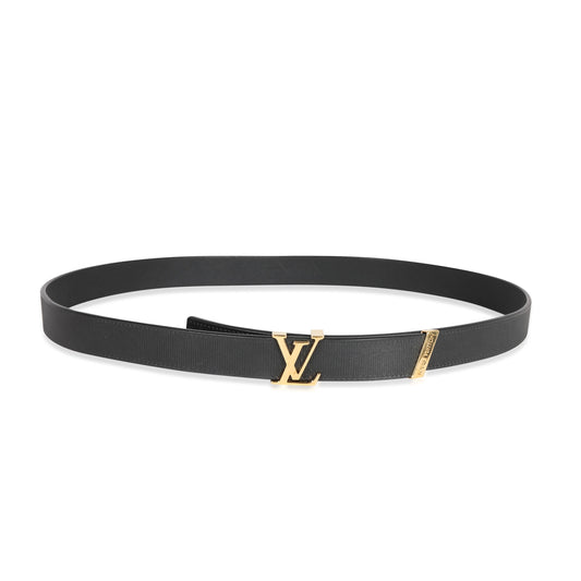 Louis Vuitton Black Embossed LV Initiales 20MM 75