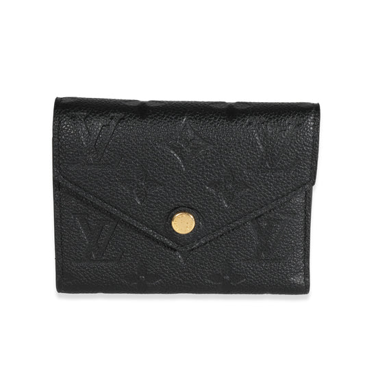 Louis Vuitton Black Monogram Empreinte Victorine Wallet