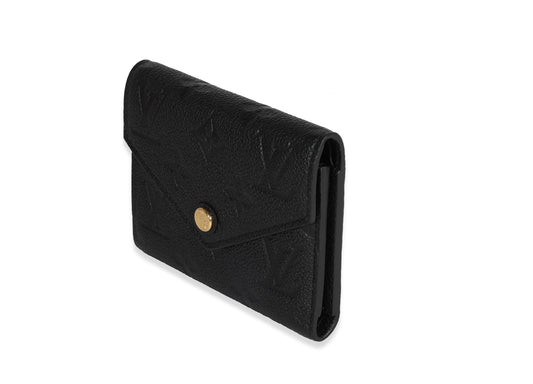 Louis Vuitton Black Monogram Empreinte Victorine Wallet