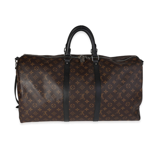 Louis Vuitton Monogram Macassar Keepall Bandoulière 55