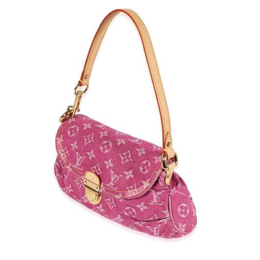 Louis Vuitton Louis Vuitton Pink Monogram Denim Pleaty Bag