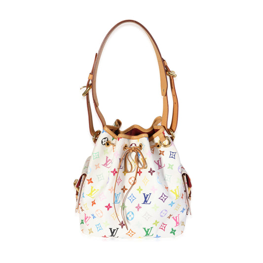 Louis Vuitton Louis Vuitton x Takashi Murakami White Monogram Multicolore Petit Noé