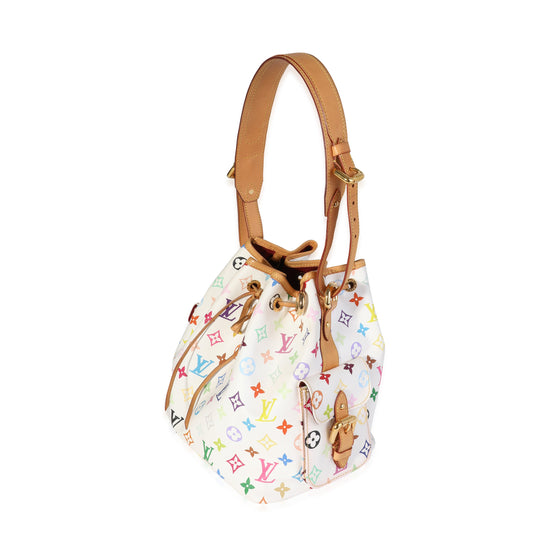 Louis Vuitton Louis Vuitton x Takashi Murakami White Monogram Multicolore Petit Noé