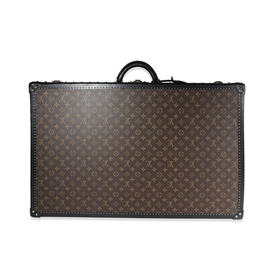 Louis Vuitton Louis Vuitton Monogram Macassar & Black Leather Alzer Trunk 80