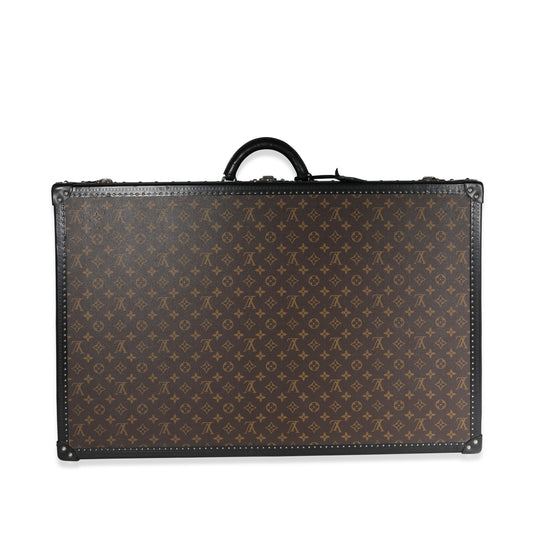 Louis Vuitton Louis Vuitton Monogram Macassar & Black Leather Alzer Trunk 80