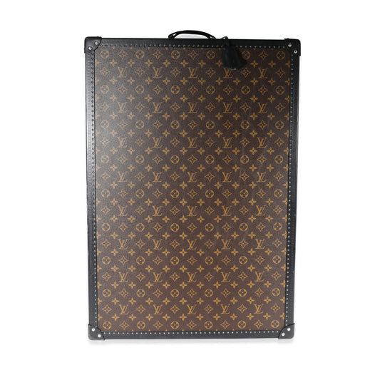 Louis Vuitton Louis Vuitton Monogram Macassar & Black Leather Custom 8 Compartment Shoe Trunk
