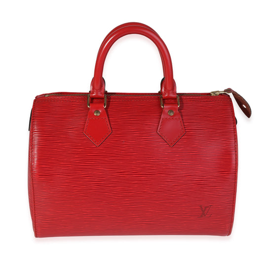 Louis Vuitton Louis Vuitton Red Epi Leather Speedy 25