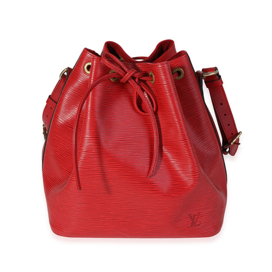 Louis Vuitton Louis Vuitton Red Epi Leather Petit Noé