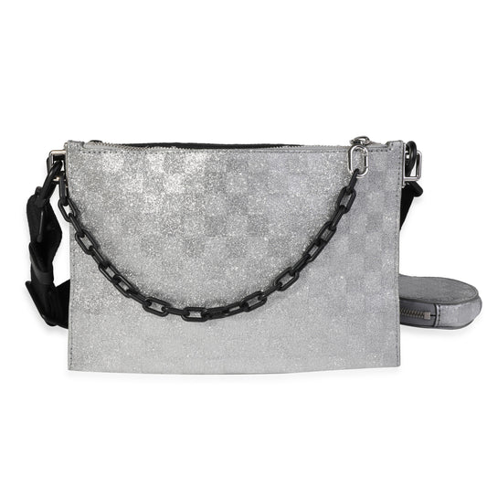 Louis Vuitton Louis Vuitton Silver Damier Glitter & Black Monogram Taurillon Sac In The Loop
