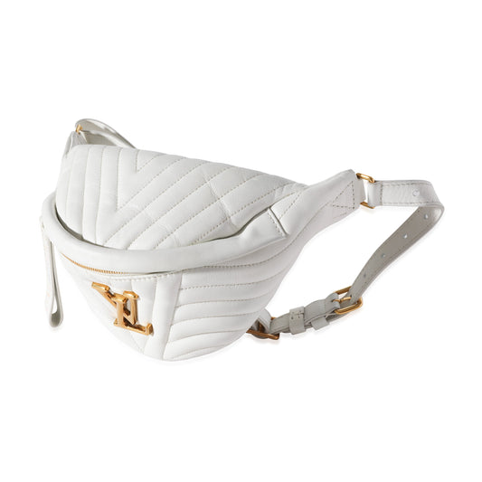 Louis Vuitton Louis Vuitton White Matelassé Leather New Wave Bumbag