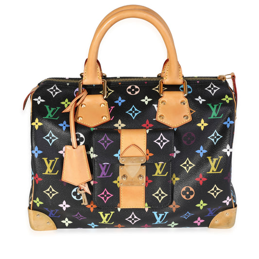 Louis Vuitton Louis Vuitton x Takashi Murakami Black Speedy 30