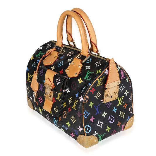 Louis Vuitton Louis Vuitton x Takashi Murakami Black Speedy 30