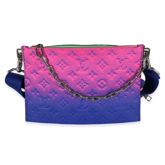 Louis Vuitton Louis Vuitton x Virgil Abloh Multicolor Monogram Taurillon Illusion Trio Pouch