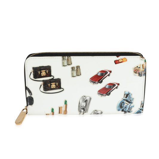 Louis Vuitton Louis Vuitton White Monogram Vernis Stickers Animation Wallet