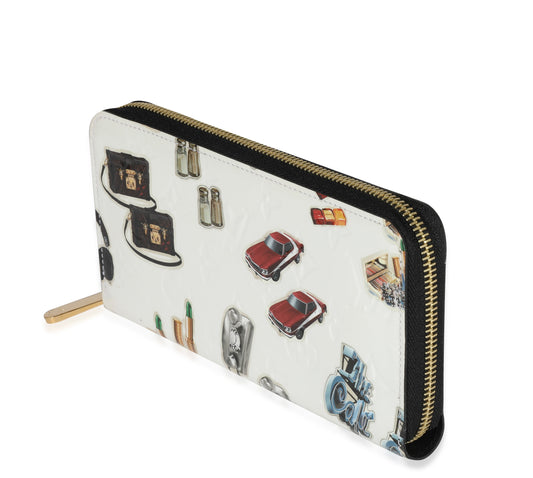 Louis Vuitton Louis Vuitton White Monogram Vernis Stickers Animation Wallet