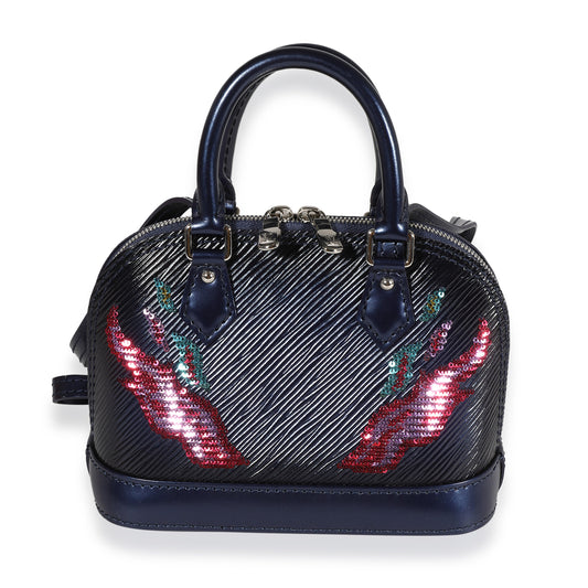 Louis Vuitton Louis Vuitton Navy Epi Sequin Flame Nano Alma
