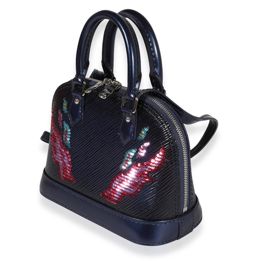 Louis Vuitton Louis Vuitton Navy Epi Sequin Flame Nano Alma