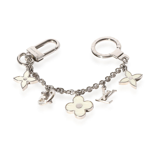 Louis Vuitton Louis Vuitton Silver & White Fleur DEpi Bag Charm