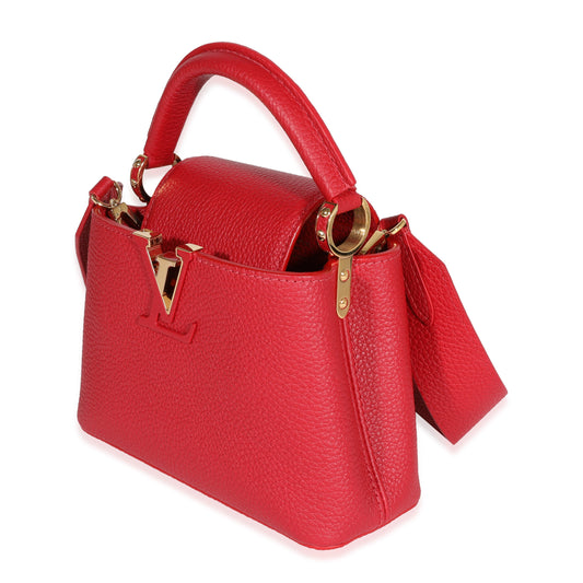 Louis Vuitton Louis Vuitton Scarlet Taurillon Capucines Mini