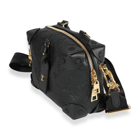 Louis Vuitton Black Monogram Empreinte Petite Malle Souple
