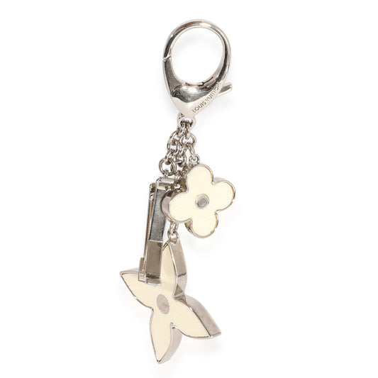 Louis Vuitton Louis Vuitton Silver Tone White Fleur De Epi Bag Charm