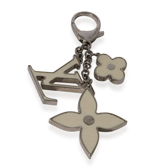 Louis Vuitton Louis Vuitton Silver Tone White Fleur De Epi Bag Charm