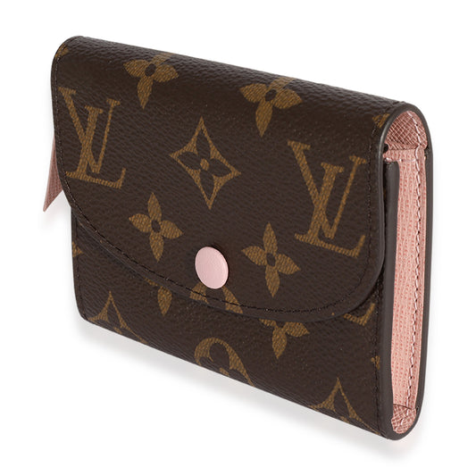 Louis Vuitton Monogram Canvas & Rose Ballerine Rosalie Wallet