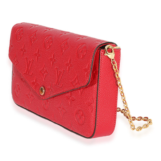 Louis Vuitton Louis Vuitton Scarlet Monogram Empreinte Félicie Pochette