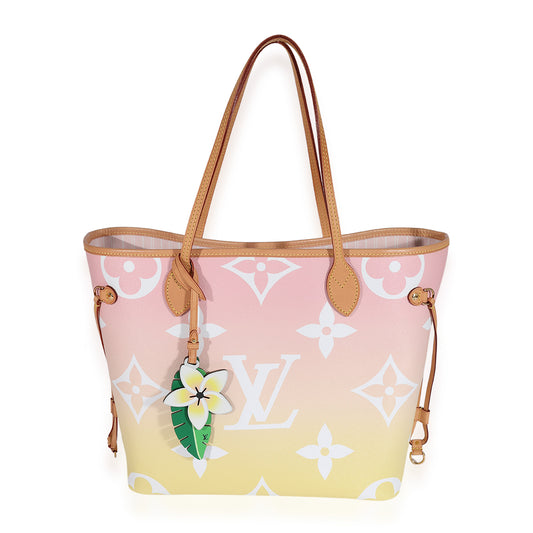 Louis Vuitton Louis Vuitton Pink & Yellow Monogram Giant By The Pool Neverfull MM