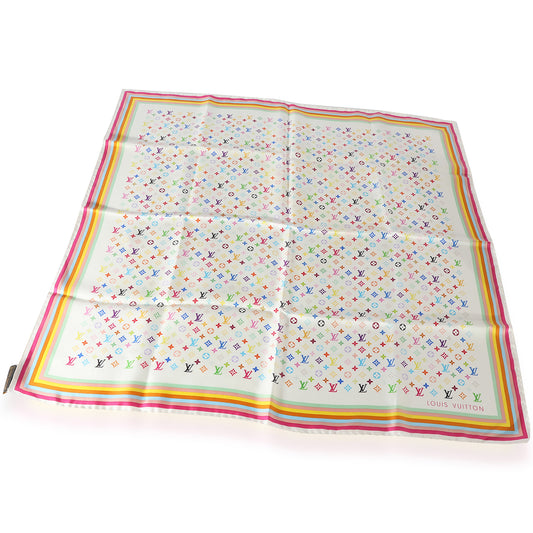 Louis Vuitton Louis Vuitton White & Multicolor Monogram Scarf
