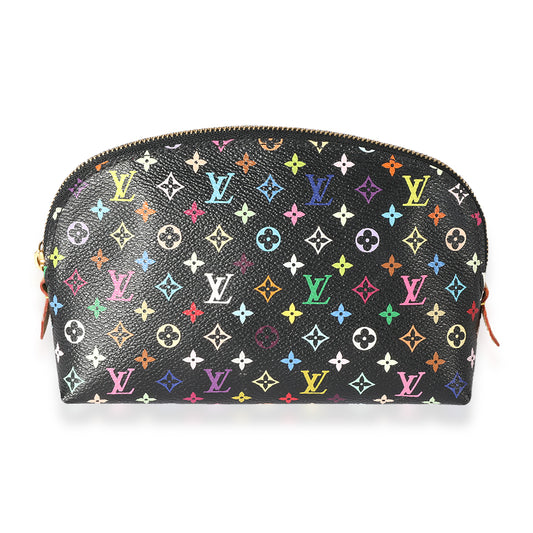 Louis Vuitton Louis Vuitton x Takashi Murakami Black Monogram Multicolore Cosmetic Pouch