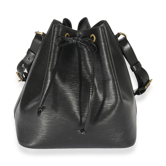 Louis Vuitton Louis Vuitton Vintage Black Leather Epi Noe