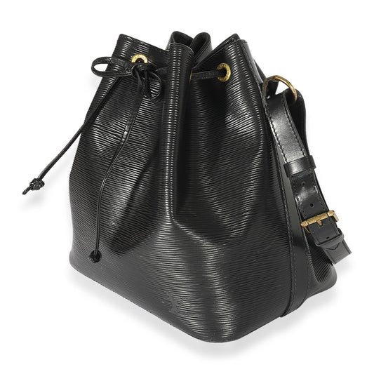 Louis Vuitton Louis Vuitton Vintage Black Leather Epi Noe